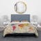 Designart 'Vintage World Map Watercolor' Large Map Bedding Set - Duvet Cover & Shams